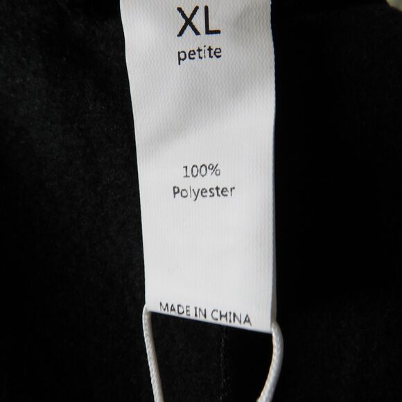 Halara Black Wide Leg Heavy Fleece Pull On Sweatpants Size XL PETITE - Picture 7 of 9